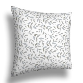 YAJUFANG Grayish Green Floral Branches Leaves - Desert Sage Green Watercolor Leaves Velvet Throw Pillow Covers Sofa Pillowcase Car Square Throw Pillowcases Home Decoration 18x18Inch, Style 10