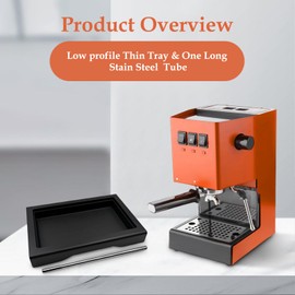 Thin Drip Tray & 6 Bar 9 Bar 12 Bar OPV Spring Fit For Gaggia Classic Pro Traditional Espresso Coffee Machine Parts, Coffee Drip Low water tray, (Low water tray & drain pipe)