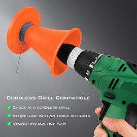 KastKing Line Gobbler Line Stripper, Remove Fishing Line Quickly, Compatible with Most Cordless Drills