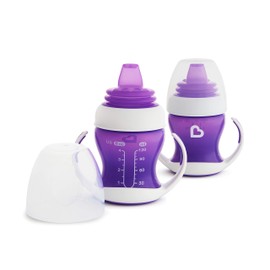 Munchkin 2 Piece Gentle Transition Trainer Cup, 4 Ounce, Purple