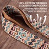 Nefelibata Banjo Strap 2" Wide Full Grain Leather Jacquard Embroidered