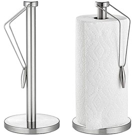 JMYDecor Kitchen Roll Holder Free-Standing Paper Towel Holder, One-Handed Operation Kitchen Paper Holder For Kitchen Rolls Organization, Easy Tear Kitchen Roll Dispenser