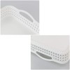 6 Packs Large Plastic Storage Tray Baskets with Handles for