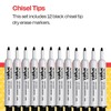 School Smart Dry Erase Marker, Low Odor, Chisel Tip, Black,