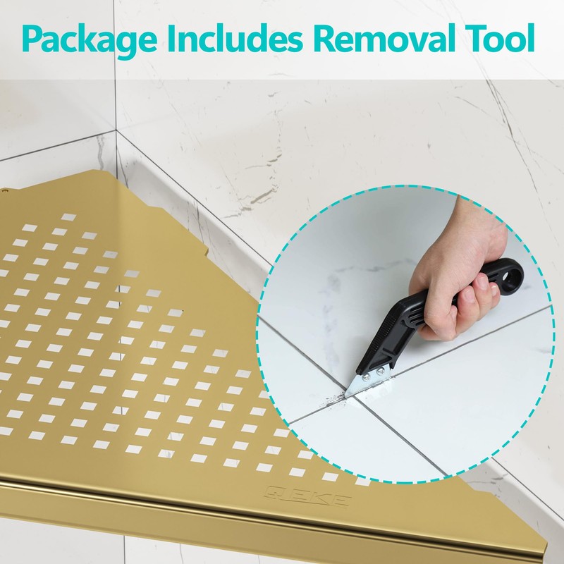 2 Pack Bathroom Corner Shelf, Recessed 12" Corner Shower Shelf,