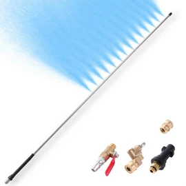 WMEEII 40 in Radiator Cleaning Wand,Radiator Cleaning Tool,Radiator Genie Water Air Cleaning Wands, Home Car Truck Power Washer Wand, Fit Over Max 5000PSI Pressure Washer(With Switch)