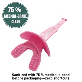 O Shield Mouthguard Airtight with Strap and Vortex Design, Generating Enough Airflow, Professional Stylish Ergonomic Fashion, Pink
