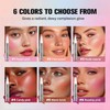 Melemando 6 Colors Silky Smooth Creamy Liquid Blush Stick, Lightweight