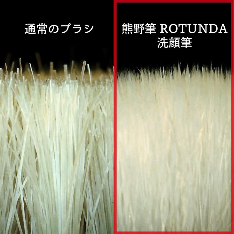 ROTD-2.6set 熊野筆ROTUNDA®洗顔筆（ボリューム）＆専用スタンドセット 熊野筆洗顔ブラシ 村岸産業