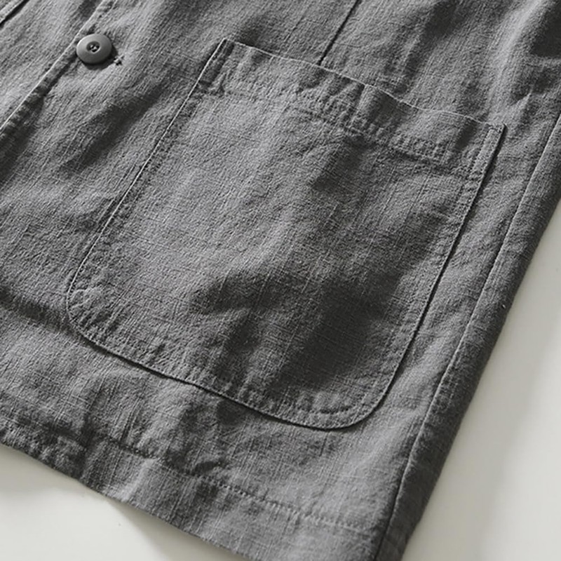 ZANBANG SSR258 Linen Jacket, Tailored Jacket, Men's, Cotton, Summer Jacket,