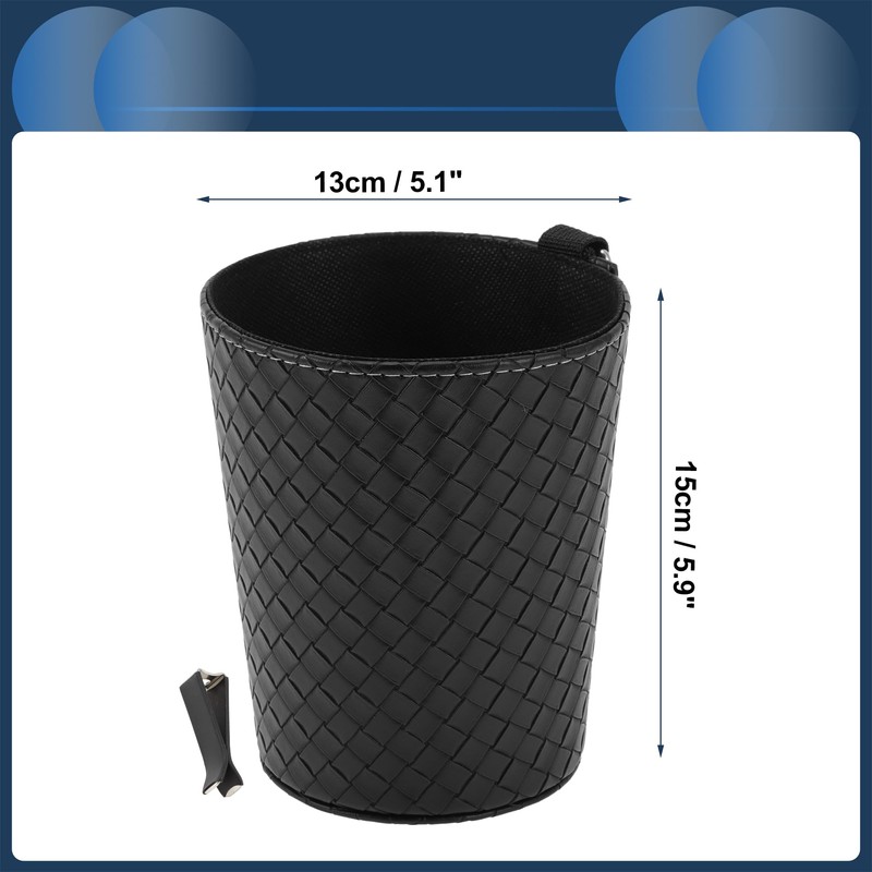 INFINAUTO Car Trash Can Front Rear Seats 5.1" Width 5.9"