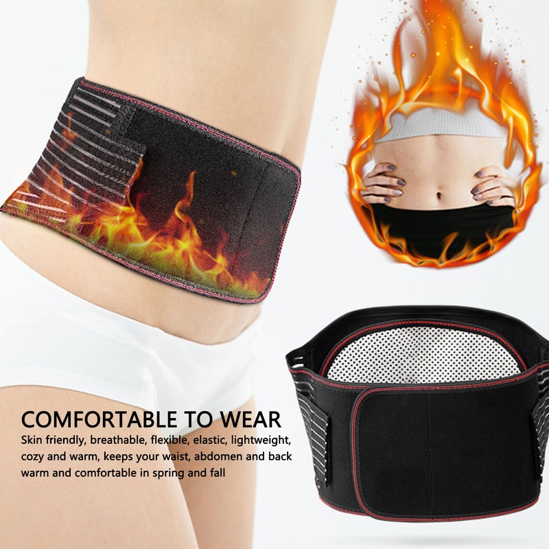 Thermal Lumbar Support for Lower Back Thicken Widened Removable Warm