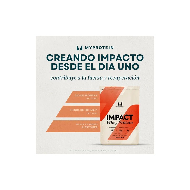 Suplemento en polvo Myprotein Pre entrenamiento sabor malteada de fresa
