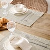 ZeeMart Artisanal Grid Decorative Linen Placemats Set of 6, Ivory