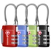 Fosmon (Set of 4) TSA Lock, Wire Lock, Padlock, Key,