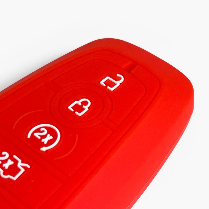 2-Pack Click&Fit Silicone Key Fob Covers Compatible with Ford 2017-2022