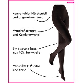 Hudson Women's 025560 MONTANA Tights, Brown (Schwarzbraun 0778), 5 (Manufacturer size: 36/38)