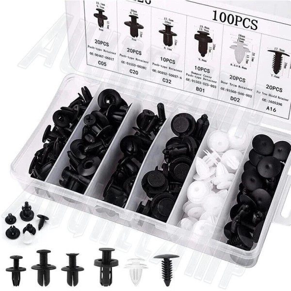 AuureLamp For Toyota Tacoma Trim Panel Clips Bumper Fender Push