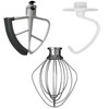 Replacement Glass Mixer Bowl with Lid and Attachments Set, 4.5-5
