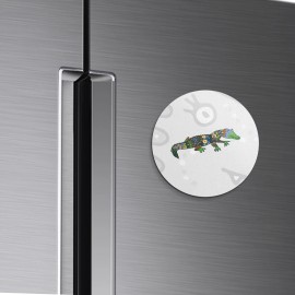 Unbranded Crocodile Colorful Animal | 4'' X 4'' Round Decorative Magnet