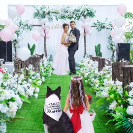 MAXIQI Wedding Dog Bandana, My Humans are Getting Married Dog Bandanas, Premium Dogs Wedding Outfit as an Engagement Gifts for Couples