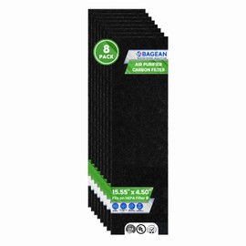 Bagean Activated Carbon Pre Filter Replacement for Air Purifier - Fits FLT4825 Filter B - Compatible with GermGuardian AC4900 AC4825 AC4300 Air Purifiers - Removes Odor and Freshens the Air (8-Pack)