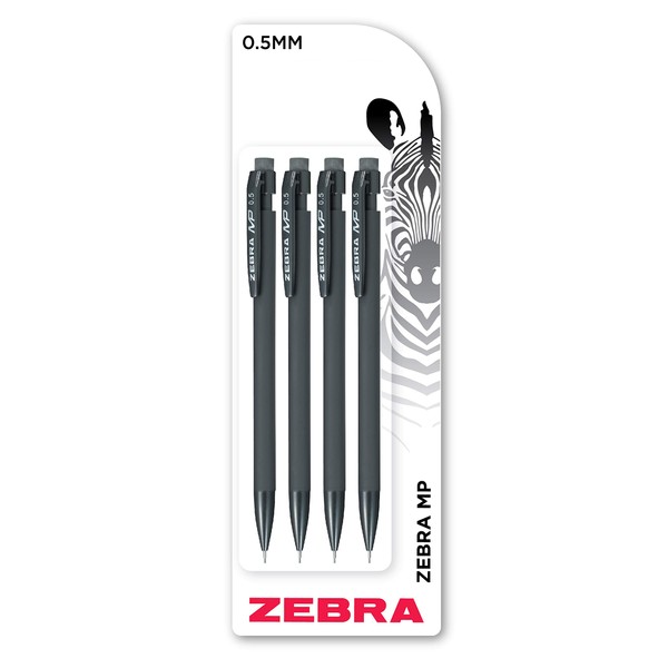 Zebra Pen MP Mechanical Pencil, 0.5mm, Pack of 4