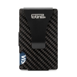 totinit Vault RFID wallet - Carbon Fiber (Black), Black and Carbon Fiber, Track-it