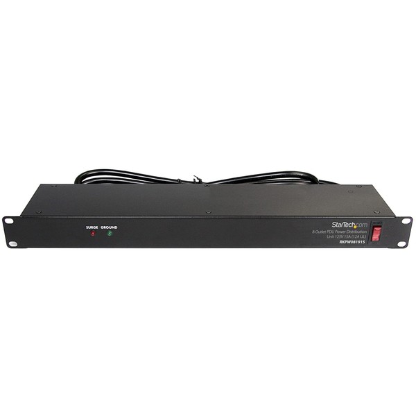 StarTech.com StarTech.com 8 Outlet Horizontal 1U Rack Mount PDU Power