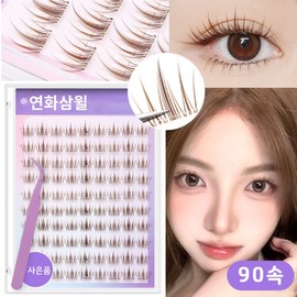 Yeonhwasamwol no-glue eyelashes no-glue artificial eyelashes 7-9mm short idol eyelashes no need to glue one-touch 120 strands large capacity glued eyelashes no-glue eyelashes, 1 piece, style 6 / 연화삼월 노글루속눈썹 노글루 인조 속눈썹 7-9mm 짧은 아이돌 속눈썹 풀 필요없음 원터치 120가닥 대용량 붙이는 속눈썹 노글루 속눈썹, 1개, 스타일6
