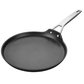 MsMk 11 inch Nonstick Crepe Pan, Titanium and Ceramic Nonstic Coating Flat Skillet Dosa Tawa Tortilla Pan, Large Pancake with Stay-Cool Handle, Induction Compatible, PFOA Free