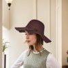 Michear Women's Wool Fedora Hats Wide Brim Floppy Foldable Felt
