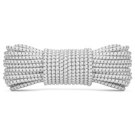 Abma Cord Bungee Cord 5mm 10M Elastic Shock Cord 100% Stretch Elastic Bungee Rope for Tarpaulin, Trailer, Backpack, Tent Pole, Kayak - White&Black