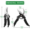 BSRTTOOL Bypass Pruning Shears Garden Clippers, Gardening Scissors with Sharp,