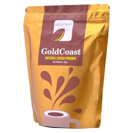 GoldCoast 100% Natural Cacao Powder, Gently Processed from raw Ghanaian Cacao Beans, High in Flavanols & Unsweetened, No Additives & Non-GMO, Rich Flavor, 14 Oz