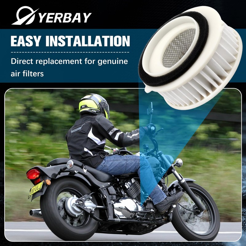 Yerbay Air Filter for Yamaha XVS650 XVS400 V-STAR Drag Star