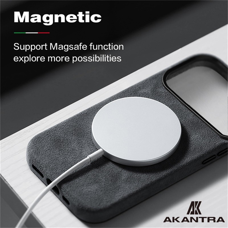 AKANTRA Italy Alcantara Case for iPhone17 Series,Handmade Fully-Wrapped Synthetic Suede