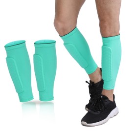 1 Pair Soccer Shin Pads, Shin Guards Soccer for Men Women, Soccer Shin Guard Sleeves with Honeycomb Pads, Breathable Shin Guards Shin Pads Soccer Calf Compression Sleeve Football Baseball