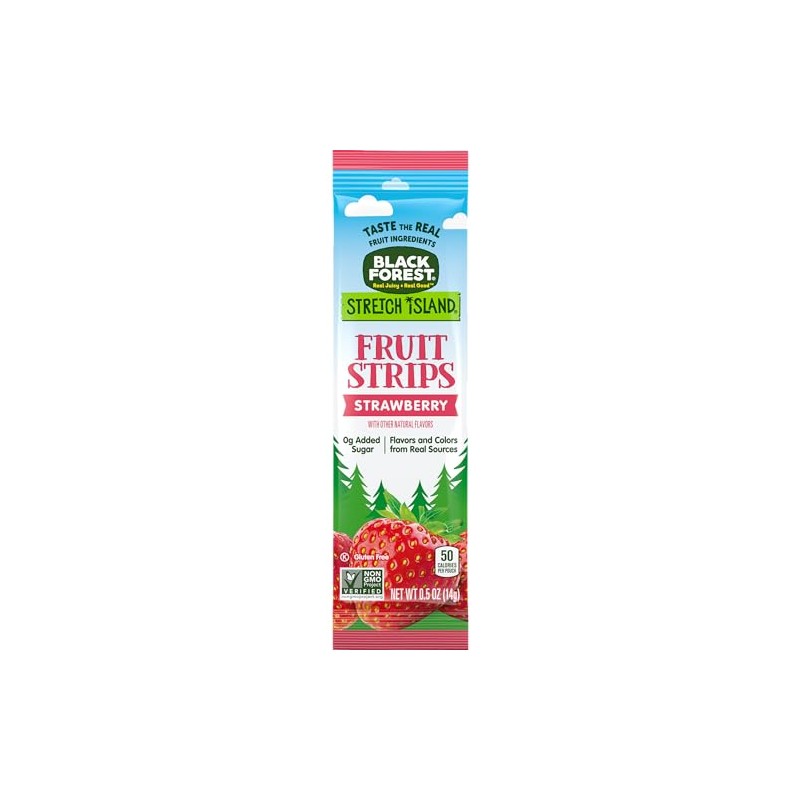 Black Forest Stretch Island Fruit Strips, Strawberry, 8 Count