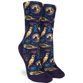 Good Luck Sock Women's Sea Otters Socks, Adult, Shoe Size 5-9