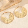 Chunky Hoop Earrings for Women Statement Gold Bohemian Geometric Hollow