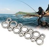 60pcs Stainless Steel Solid Fishing Figure 8 Jigging Rings Lure