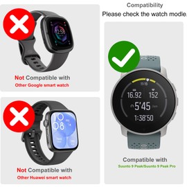 KZIOACSH Case for Suunto 9 Peak/Suunto 9 Peak Pro, Ultra Slim Drop Protection Anti-Scratch ShockProof Soft TPU Proctective Cover for Suunto 9 Peak/Suunto 9 Peak Pro, Without Screen Protector