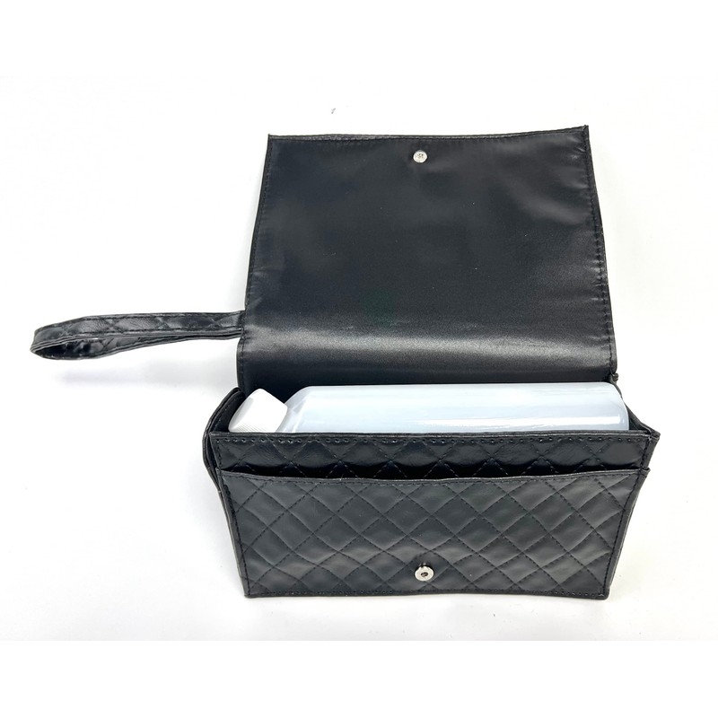 Binocktails Clutch Purse with Flask (Black), Holds 26 oz (800