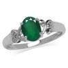 Silvershake 1.12ct. Natural Emerald Green Agate 925 Sterling Silver Victorian