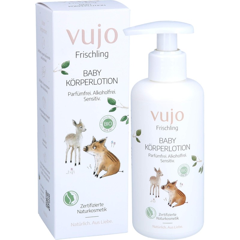 vujo Frischling Organic Baby Body Lotion Without Fragrances Without Alcohol