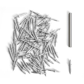 zcfochi 200pcs Double-Head Skirting Thread Seamless Nail, Non Marks Nail, Invisible Security Screw, Double Ended Baseboard Invisible Screw,Hidden Nail For Wood Veneer, With Specific Sleeve Tool (200)