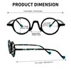 Zeelool Retro Acetate Glasses Round Eyewear for Unisex Blue Light