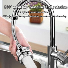Kitchen Sink Aerator,360 Degree Rotatable Faucet Sprayer Attachment | 3 Modes, Anti-Splash Tap Nozzle for Bathroom Kitchen Sink Faucet