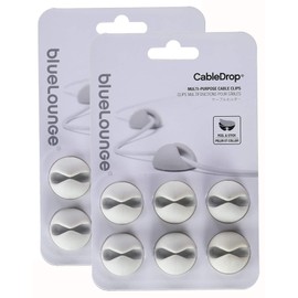Bluelounge CableDrop, 6pcs - White (2 Packs)